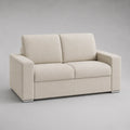 2-Sitzer-Sofa mit Polyesterbezug, rechteckig, Creme, 160 × 90 × 88 cm