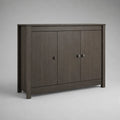 Sideboard mit 3 Türen aus MDF und Spanplatte, Dunkelbraun, 120 × 40 × 85 cm